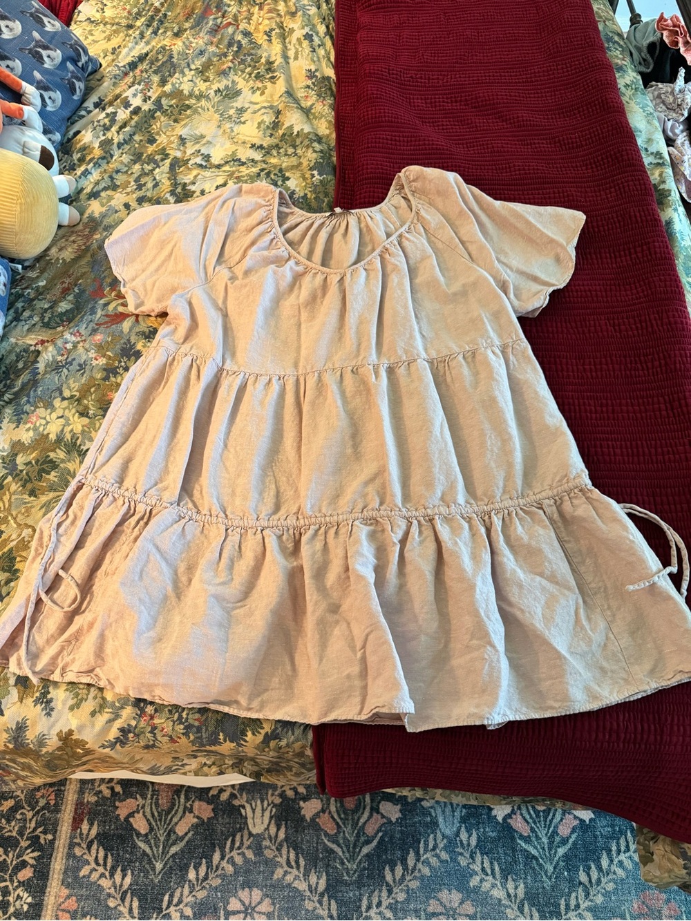 Madewell light pink linen dress